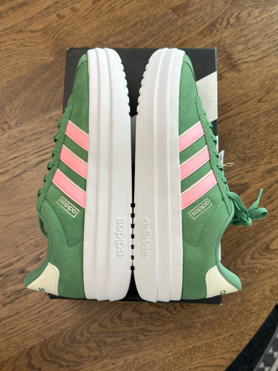 adidas Shoes - adidas Women’s Green and Pink Platform Sneakers